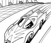 Coloriage Voiture rapide de Hot Wheels dans la ville