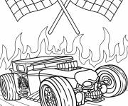 Coloriage Voiture rapide Hot Wheels Dream Garage Bone Shaker de Hot Wheels