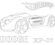 Coloriage Voiture sport Dodge XP-07 de Hotwheels