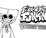 Coloriage Affiche de la bande anim&eacute; Huggy wuggy Poppy Playtime