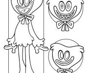 Coloriage Huggy Wuggy &agrave; d&eacute;couper