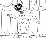 Coloriage Huggy Wuggy aime danser