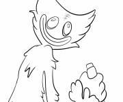 Coloriage Huggy Wuggy aime toujours colorier ses dessins
