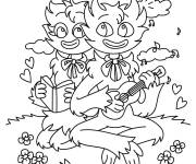 Coloriage Huggy Wuggy avec Kissy Missy en chantant