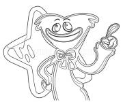 Coloriage Huggy Wuggy avec une &eacute;toile