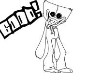 Coloriage Huggy Wuggy confiant