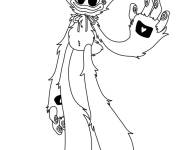 Coloriage Huggy Wuggy debout te saluant