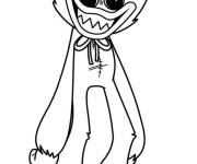Coloriage Huggy Wuggy dr&ocirc;le