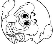 Coloriage Huggy Wuggy en forme ronde