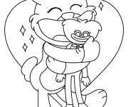 Coloriage Huggy Wuggy et Bobby BearHug