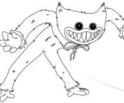 Coloriage Huggy Wuggy faisant peur