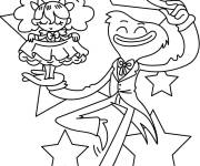 Coloriage Huggy Wuggy magicien