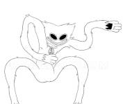 Coloriage Huggy Wuggy monstre aux longs jambes