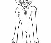 Coloriage Huggy Wuggy monstrueux