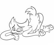 Coloriage Huggy Wuggy pensif