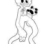 Coloriage Huggy Wuggy portrait entier