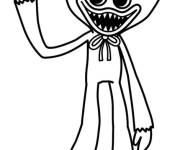 Coloriage Huggy Wuggy simple