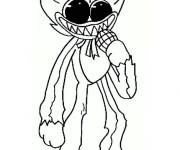 Coloriage Huggy Wuggy simple &agrave; imprimer