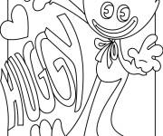 Coloriage Huggy Wuggy sur affiche