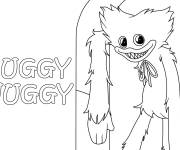 Coloriage Huggy Wuggy sur la porte