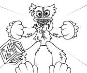 Coloriage Illustration de Huggy Wuggy en col&egrave;re