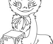 Coloriage Kissy Missy avec un cube