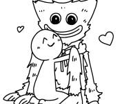 Coloriage L'amour Huggy Wuggy