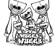 Coloriage et dessins gratuit La famille de Huggy Wuggy à imprimer