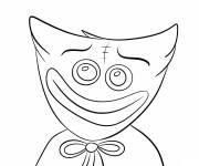 Coloriage La t&ecirc;te du monstre effrayant Huggy Wuggy