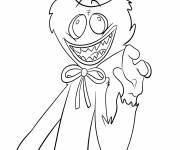 Coloriage Le monstre Huggy Wuggy sourit
