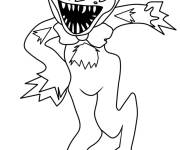 Coloriage Le temp&eacute;rament fou de Huggy Wuggy