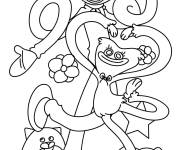 Coloriage Les jouets Huggy Wuggy et Kissy Missy de dessin anim&eacute;