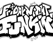 Coloriage Logo Friday Night Funkin