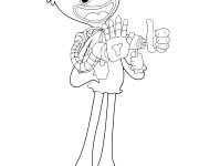 Coloriage Portrait du jouet Huggy Wuggy dans FNF