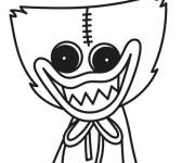 Coloriage Visage de Huggy Wuggy
