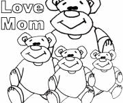 Coloriage et dessins gratuit Dessin I Love You Mom à imprimer