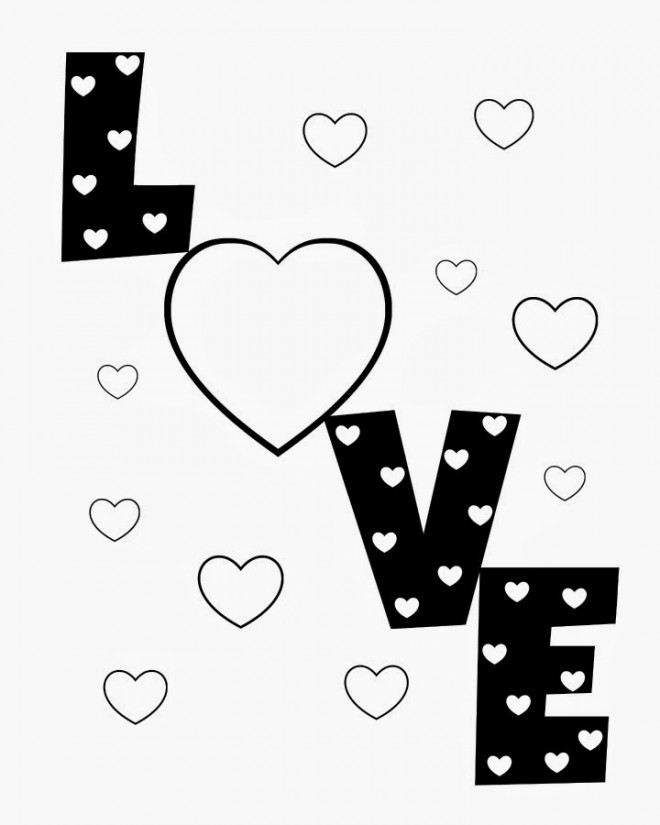 Coloriage I Love You à télécharger