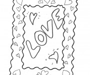 Coloriage I Love You au crayon