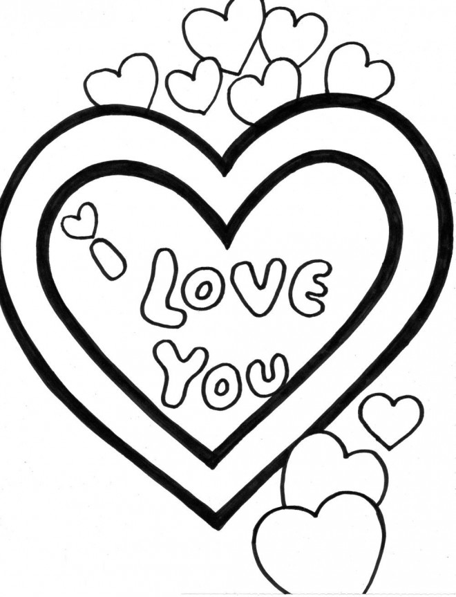 Coloriage I Love You En Couleur Pour Les Amoureux