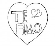 Coloriage I Love You en Italien