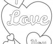 Coloriage I Love You en Ligne