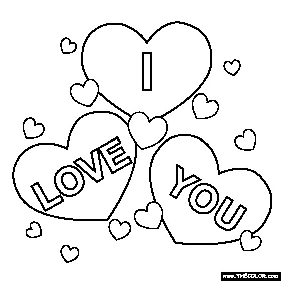 Coloriage I Love You Gratuit A Imprimer