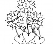 Coloriage I Love You pour exprimer nos Sentiments