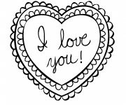 Coloriage Illustration I Love You