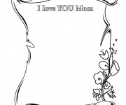 Coloriage Lettre pour Maman