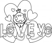 Coloriage Love &agrave; d&eacute;corer