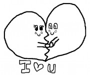 Coloriage Love au crayon facile