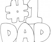 Coloriage Papa Num&eacute;ro 1