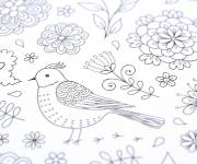 Coloriage et dessins gratuit Oiseau Anti-Stress à imprimer