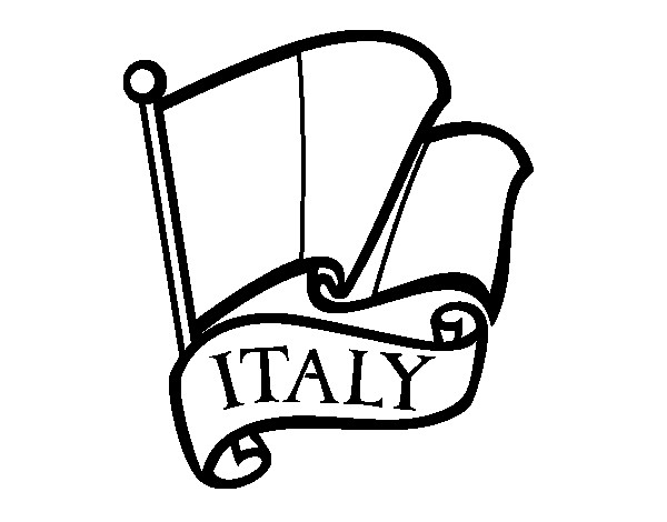 Coloriage et dessins gratuits Drapeau Italie simple à imprimer